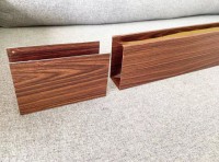 25X100 Aluminum U Shaped Baffle Ceiling Wood Color Ceiling Panel for Metro Station