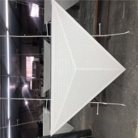 1200*1200*1200 3D Perforated Metal Ceiling Aluminum Triangle Ceiling