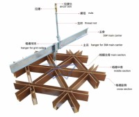 150X150X150 Indoor Triangle Suspended Metal Aluminum Ceiling Grid Open Cell Ceiling System