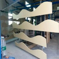 Curved Ceiling Design Custom Aluminum Fireproof Wave Baffle Ceiling Tile for Interior Wall Roof Decoration