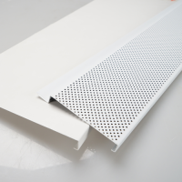 150mm Wooden Color Aluminum H Strip Ceiling Design for Metro Station
