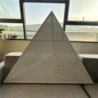 1200*1200*1200 3D Perforated Metal Ceiling Aluminum Triangle Ceiling