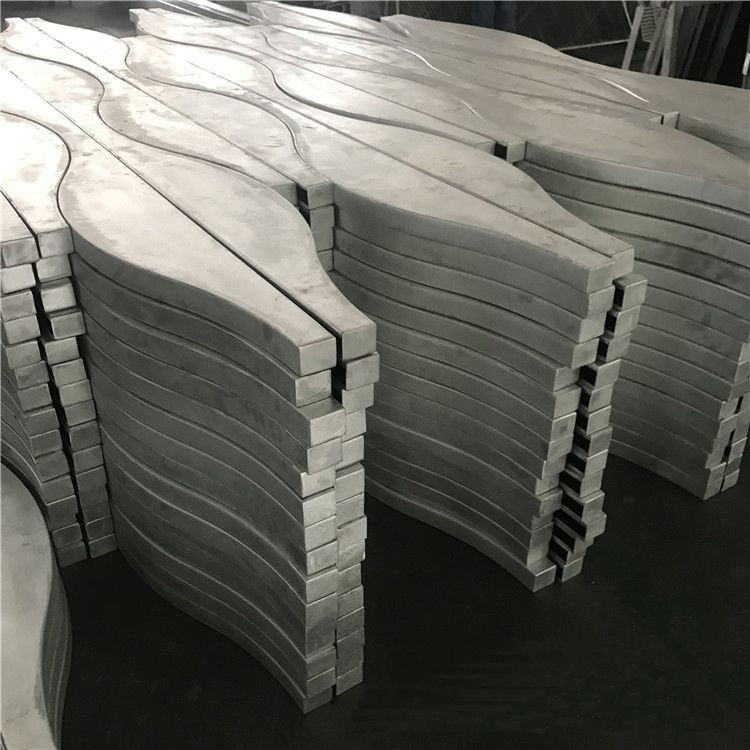 Curved Ceiling Design Custom Aluminum Fireproof Wave Baffle Ceiling Tile for Interior Wall Roof Decoration
